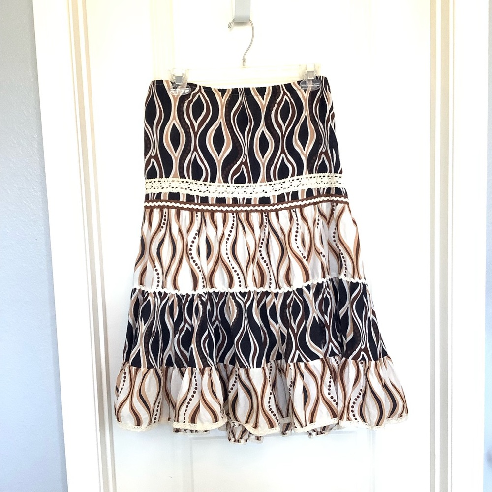 Dimri 100% Cotton Multi-Colored Lined Boho Skirt Womens Small